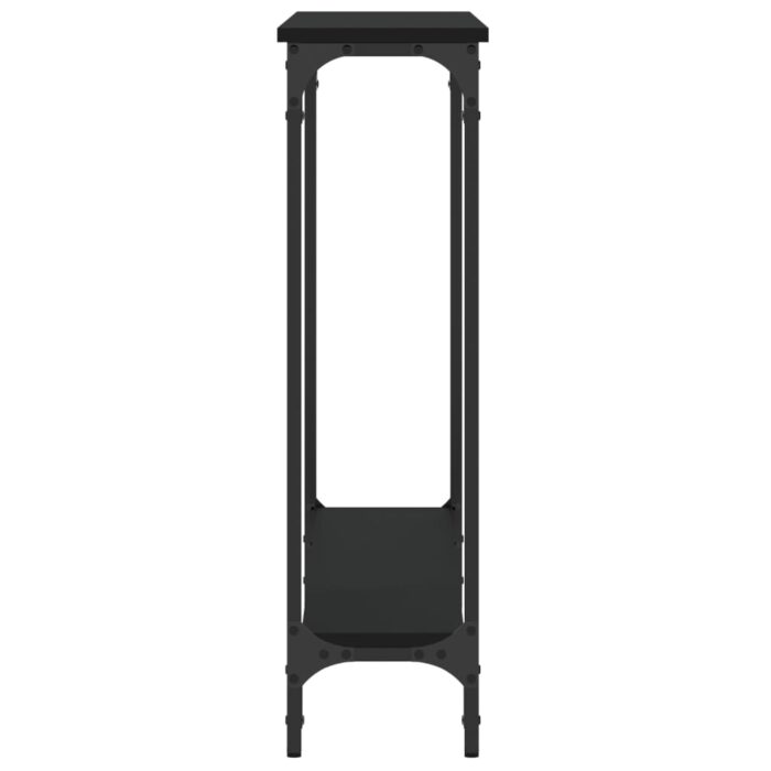 Table console noir 100x22,5x75 cm bois d'ingénierie – Image 3
