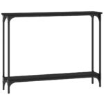 Table console noir 100x22,5x75 cm bois d'ingénierie – Image 4