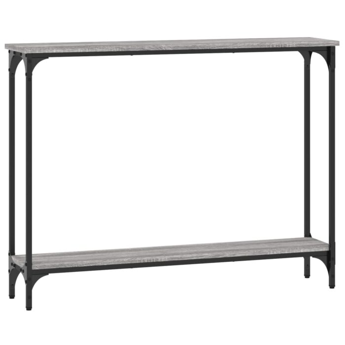 Table console sonoma gris 100x22,5x75 cm bois d'ingénierie – Image 4