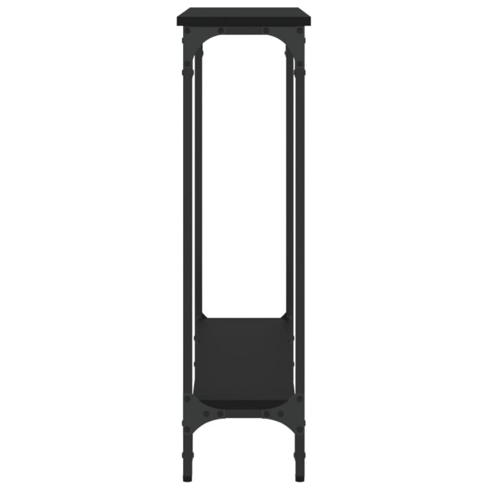 Table console noir 75x22,5x75 cm bois d'ingénierie – Image 3