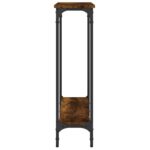 Table console chêne fumé 75x22,5x75 cm bois d'ingénierie – Image 3