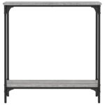 Table console sonoma gris 75x22,5x75 cm bois d'ingénierie – Image 2