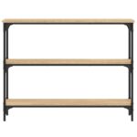 Table console chêne sonoma 100x22,5x75 cm bois d'ingénierie – Image 2