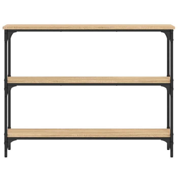 Table console chêne sonoma 100x22,5x75 cm bois d'ingénierie – Image 2
