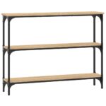 Table console chêne sonoma 100x22,5x75 cm bois d'ingénierie – Image 4