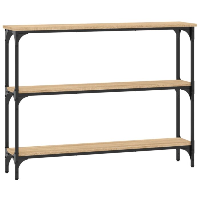 Table console chêne sonoma 100x22,5x75 cm bois d'ingénierie – Image 4