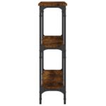 Table console chêne fumé 100x22,5x75 cm bois d'ingénierie – Image 3