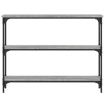 Table console sonoma gris 100x22,5x75 cm bois d'ingénierie – Image 2