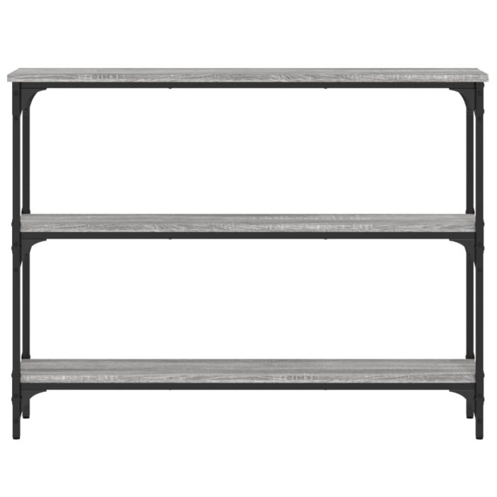 Table console sonoma gris 100x22,5x75 cm bois d'ingénierie – Image 2