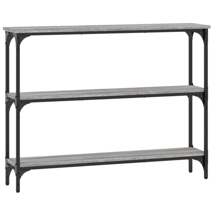 Table console sonoma gris 100x22,5x75 cm bois d'ingénierie – Image 4