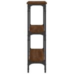Table console chêne marron 100x22,5x75 cm bois d'ingénierie – Image 3