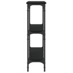 Table console noir 75x22,5x75 cm bois d'ingénierie – Image 3