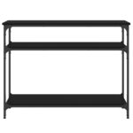 Table console noir 100x29x75 cm bois d'ingénierie – Image 2