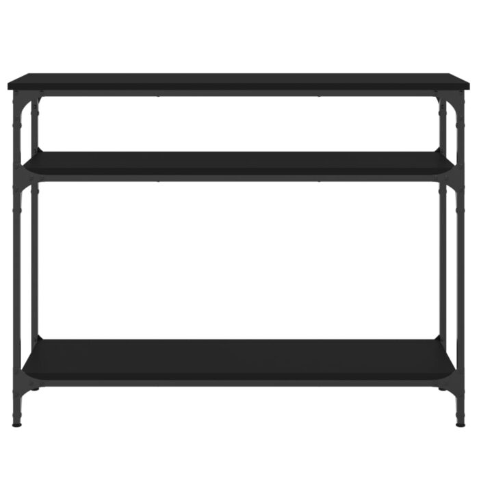 Table console noir 100x29x75 cm bois d'ingénierie – Image 2