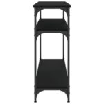 Table console noir 100x29x75 cm bois d'ingénierie – Image 3