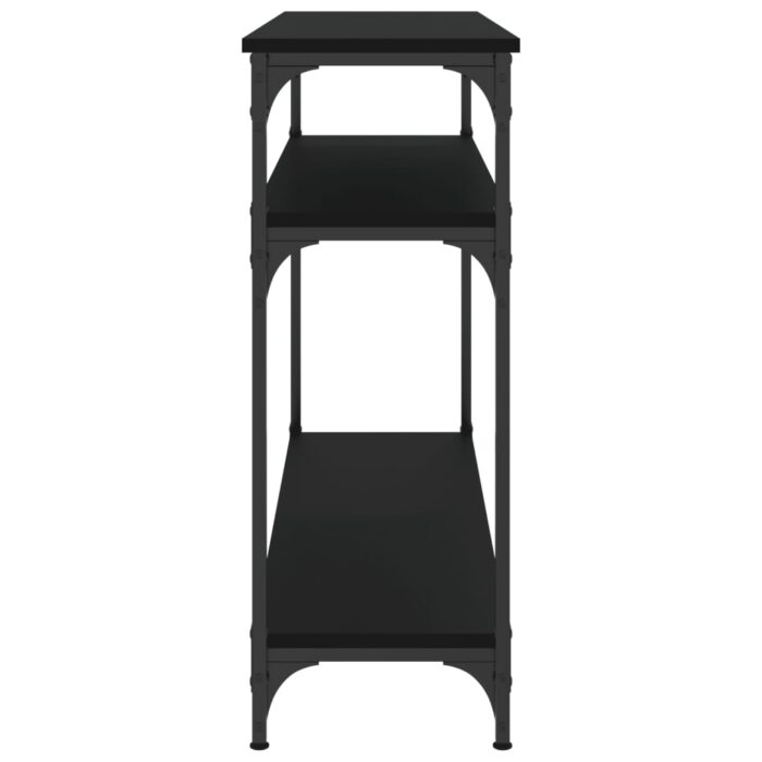Table console noir 100x29x75 cm bois d'ingénierie – Image 3