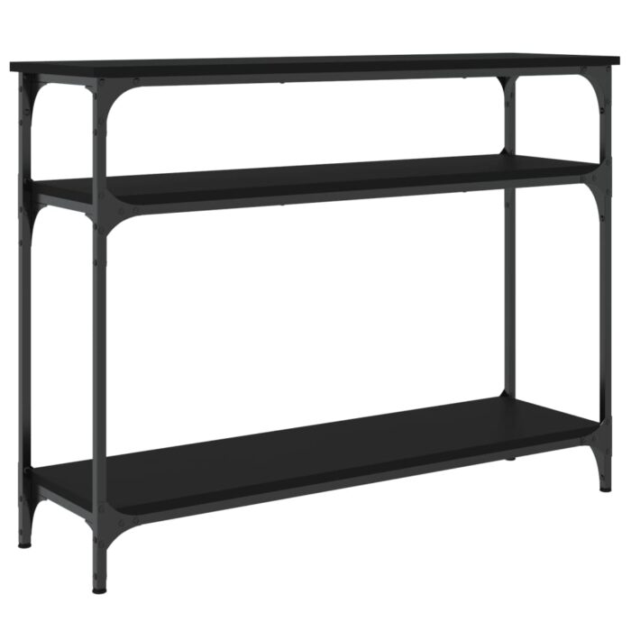 Table console noir 100x29x75 cm bois d'ingénierie – Image 4
