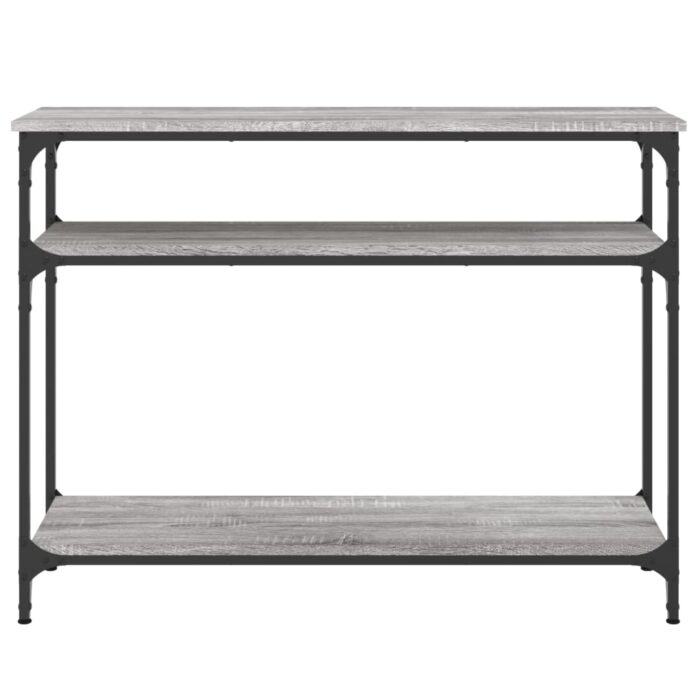Table console sonoma gris 100x29x75 cm bois d'ingénierie – Image 2