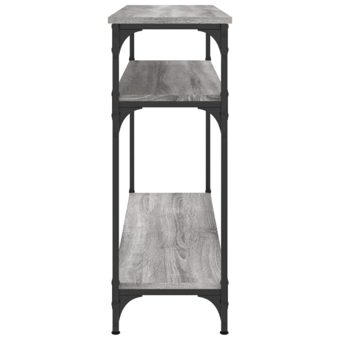 Table console sonoma gris 100x29x75 cm bois d'ingénierie – Image 3