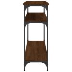 Table console chêne marron 100x29x75 cm bois d'ingénierie – Image 3