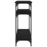 Table console noir 75x29x75 cm bois d'ingénierie – Image 3