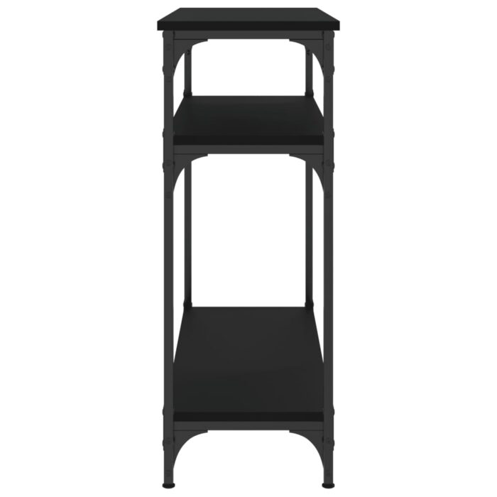 Table console noir 75x29x75 cm bois d'ingénierie – Image 3