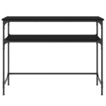 Table console noir 100x35,5x75 cm bois d'ingénierie – Image 2