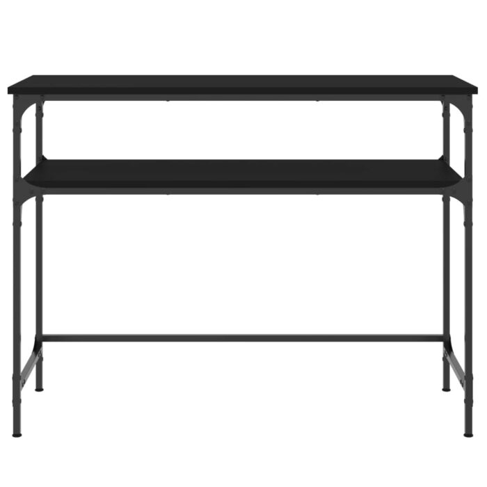 Table console noir 100x35,5x75 cm bois d'ingénierie – Image 2