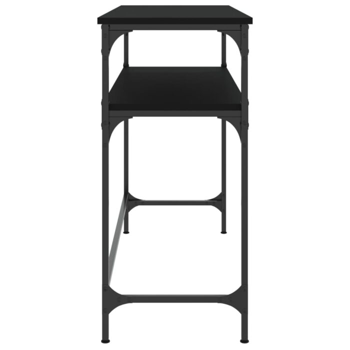 Table console noir 100x35,5x75 cm bois d'ingénierie – Image 3