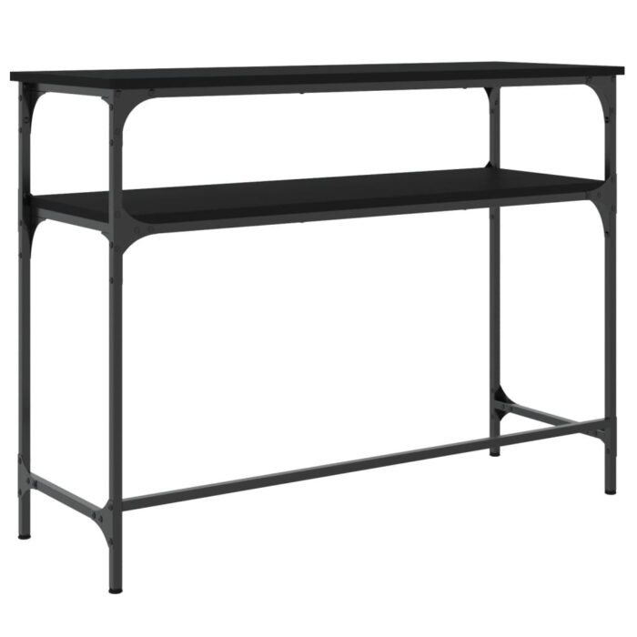 Table console noir 100x35,5x75 cm bois d'ingénierie – Image 4