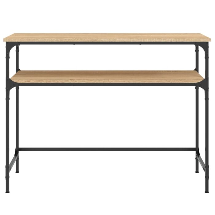 Table console chêne sonoma 100x35,5x75 cm bois d'ingénierie – Image 2