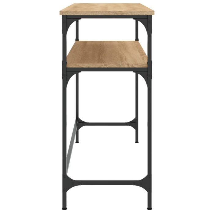 Table console chêne sonoma 100x35,5x75 cm bois d'ingénierie – Image 3