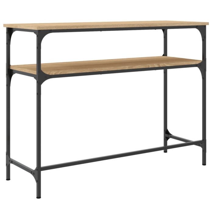 Table console chêne sonoma 100x35,5x75 cm bois d'ingénierie – Image 4
