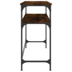 Table console chêne fumé 100x35,5x75 cm bois d'ingénierie – Image 3