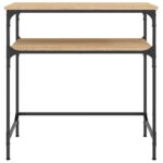 Table console chêne sonoma 75x35,5x75 cm bois d'ingénierie – Image 2