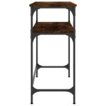Table console chêne fumé 75x35,5x75 cm bois d'ingénierie – Image 3
