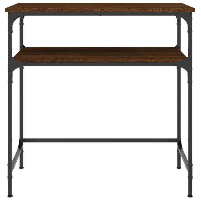 Table console chêne marron 75x35,5x75 cm bois d'ingénierie – Image 2