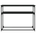 Table console noir 100x35,5x75 cm bois d'ingénierie – Image 2