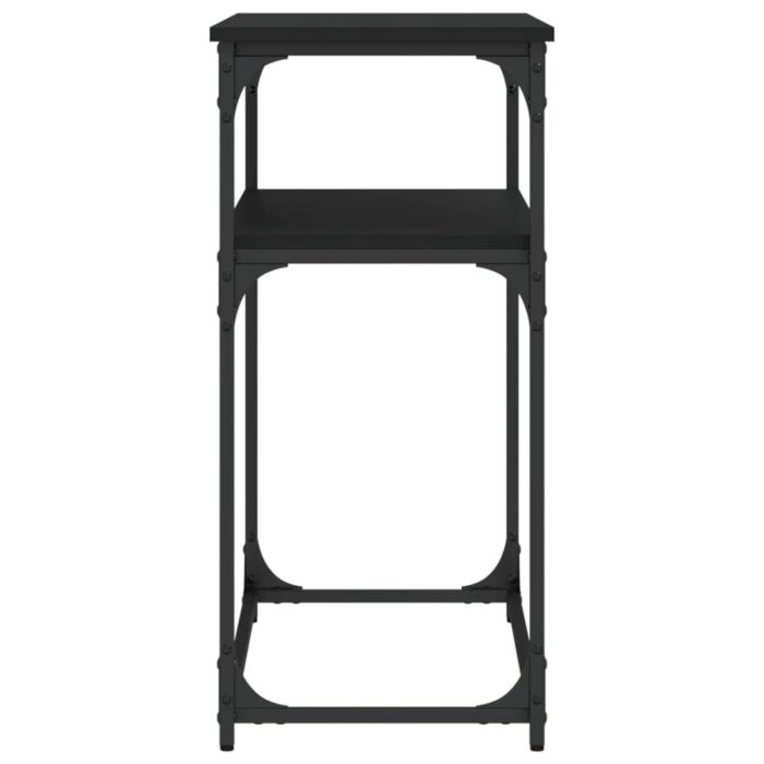 Table console noir 100x35,5x75 cm bois d'ingénierie – Image 3