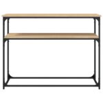 Table console chêne sonoma 100x35,5x75 cm bois d'ingénierie – Image 2