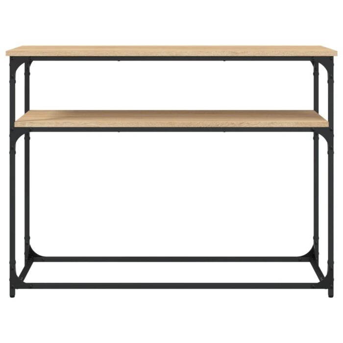 Table console chêne sonoma 100x35,5x75 cm bois d'ingénierie – Image 2