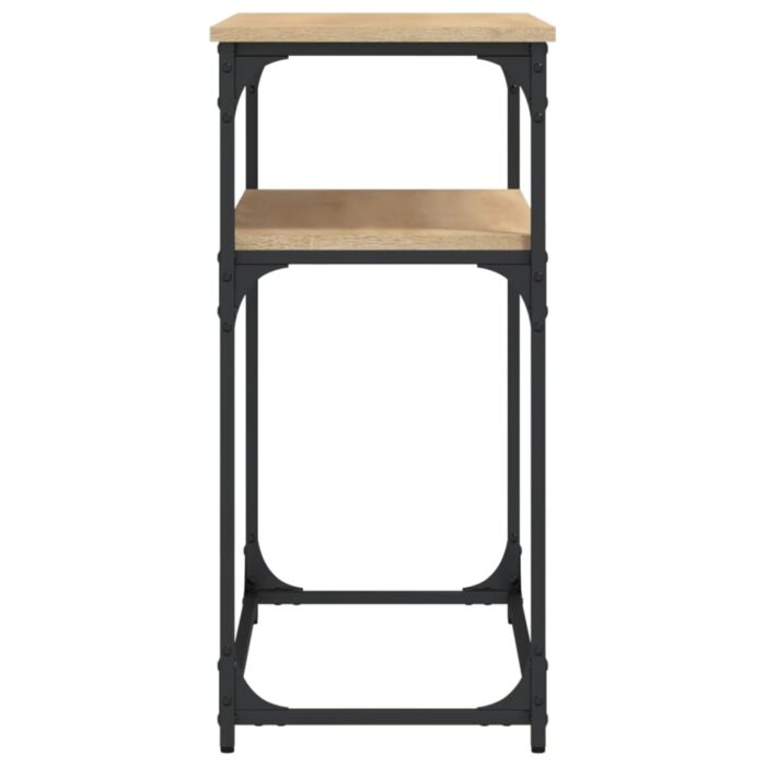 Table console chêne sonoma 100x35,5x75 cm bois d'ingénierie – Image 3