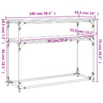 Table console chêne sonoma 100x35,5x75 cm bois d'ingénierie – Image 7