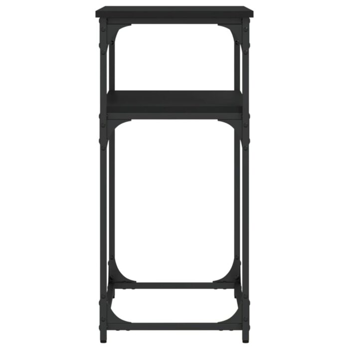 Table console noir 75x35,5x75 cm bois d'ingénierie – Image 3