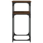 Table console chêne marron 75x35,5x75 cm bois d'ingénierie – Image 3