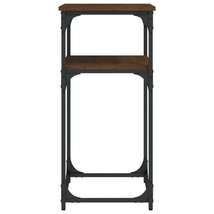 Table console chêne marron 75x35,5x75 cm bois d'ingénierie – Image 3