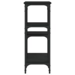 Table console noir 80x29x75 cm bois d'ingénierie – Image 3