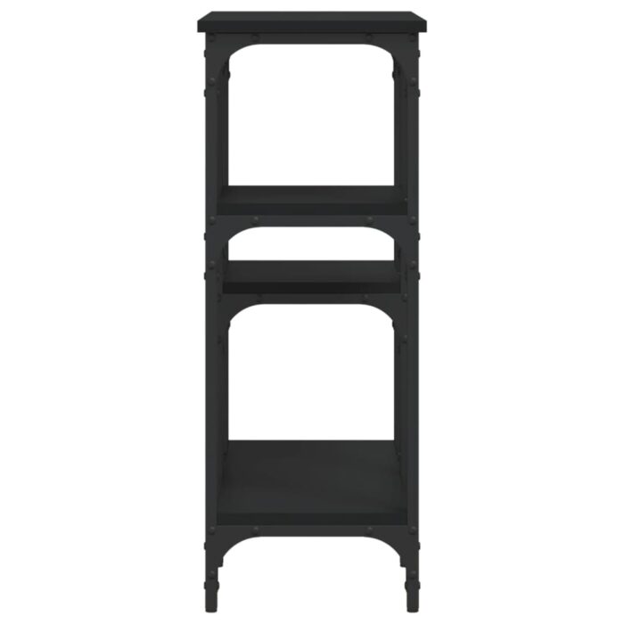 Table console noir 80x29x75 cm bois d'ingénierie – Image 3