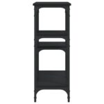 Table console noir 102x29x75 cm bois d'ingénierie – Image 3