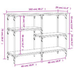 Table console noir 102x29x75 cm bois d'ingénierie – Image 7